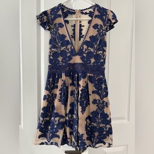 EUC Free People For Love and Lemons Temecula Lace Above Knee Mini Dress
